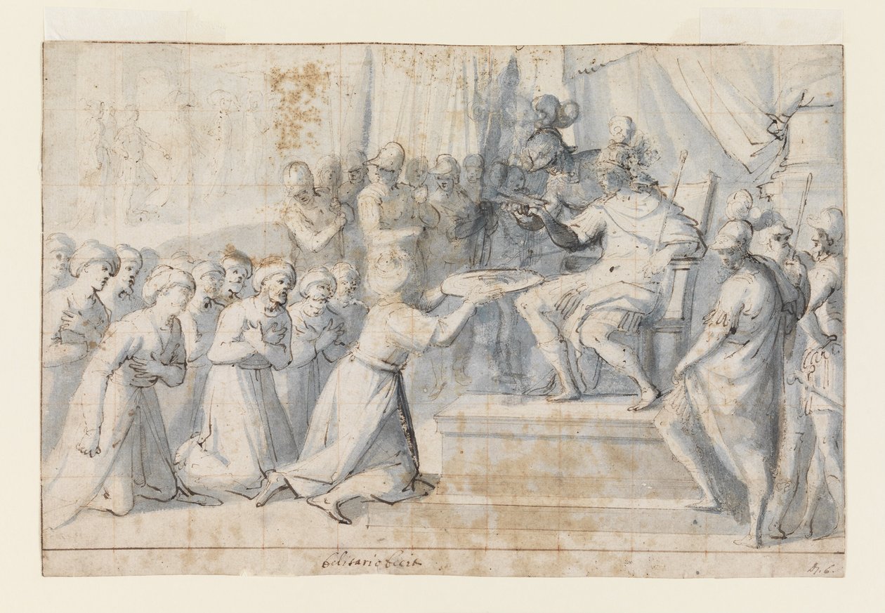 Türkischer Botschafter überreicht Geschenk an Don Giovanni von Österreich von Belisario Corenzio