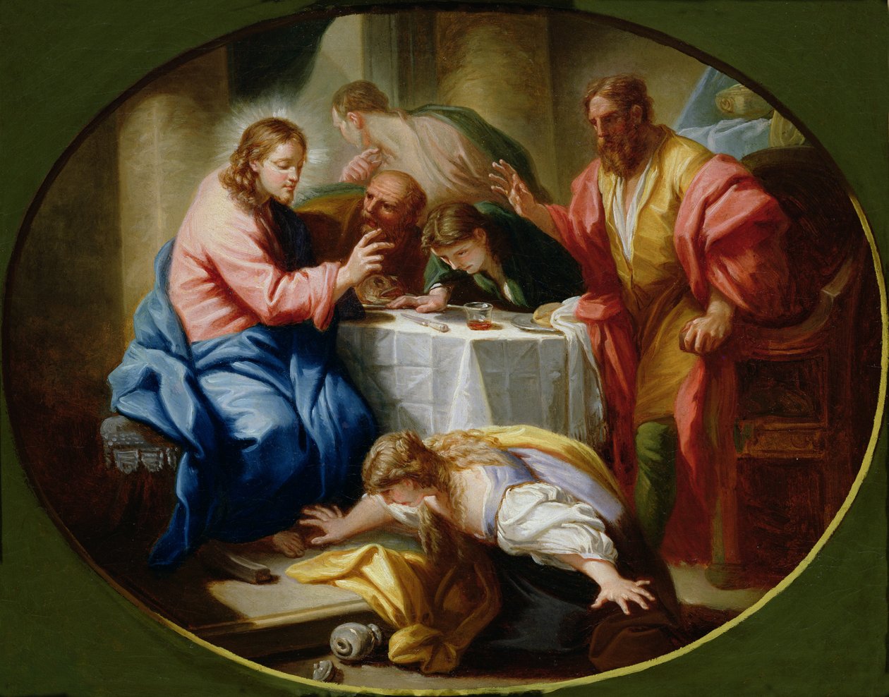 Christus und Maria Magdalena beim Bankett des Simon der Pharisäer von Benedetto Luti