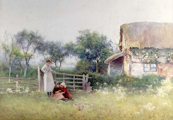 Blumenpflücken auf der Wiese von Benjamin D. Sigmund