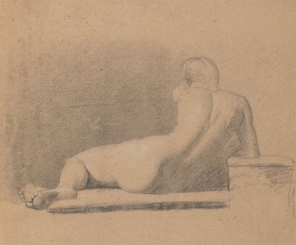 Studie einer liegenden, nackten Figur von Benjamin Robert Haydon