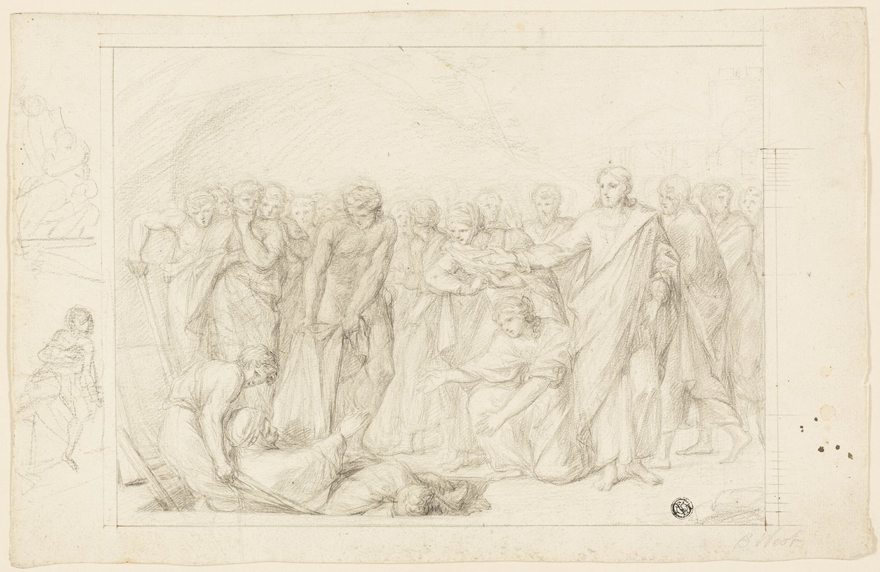 Tod des Ananias von Benjamin West