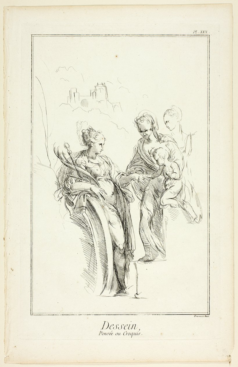 Entwurf: Skizze, aus Encyclopédie von Benoit Louis Prevost