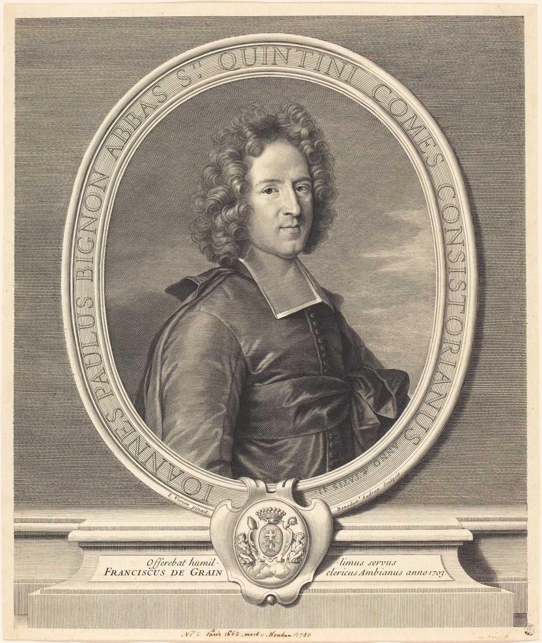 J.P. Bignon von Benoît Audran I after Joseph Vivien
