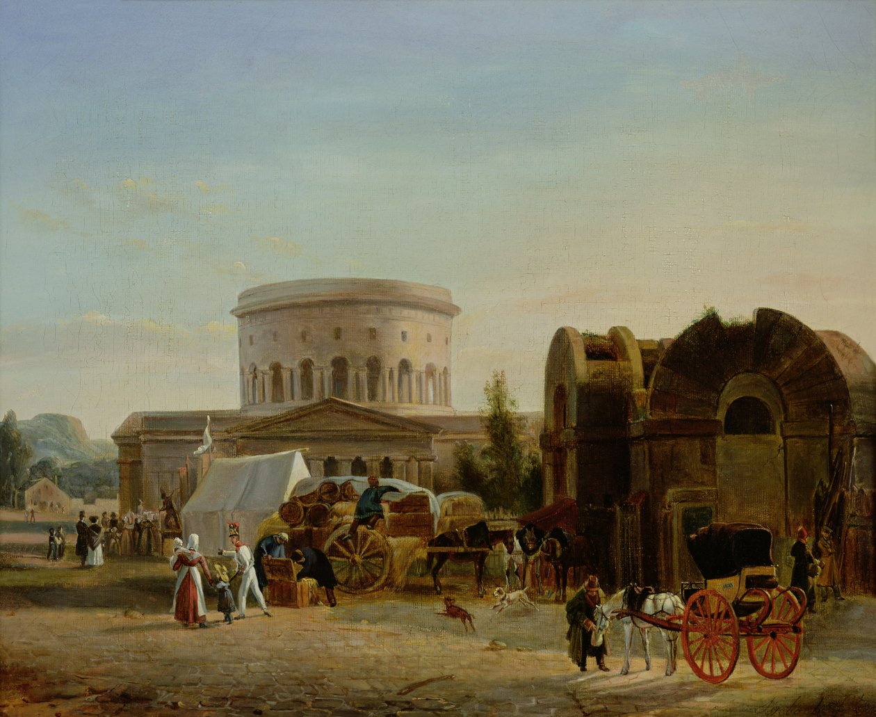 Die Barriere bei La Villette von Bernard Edouard Swebach