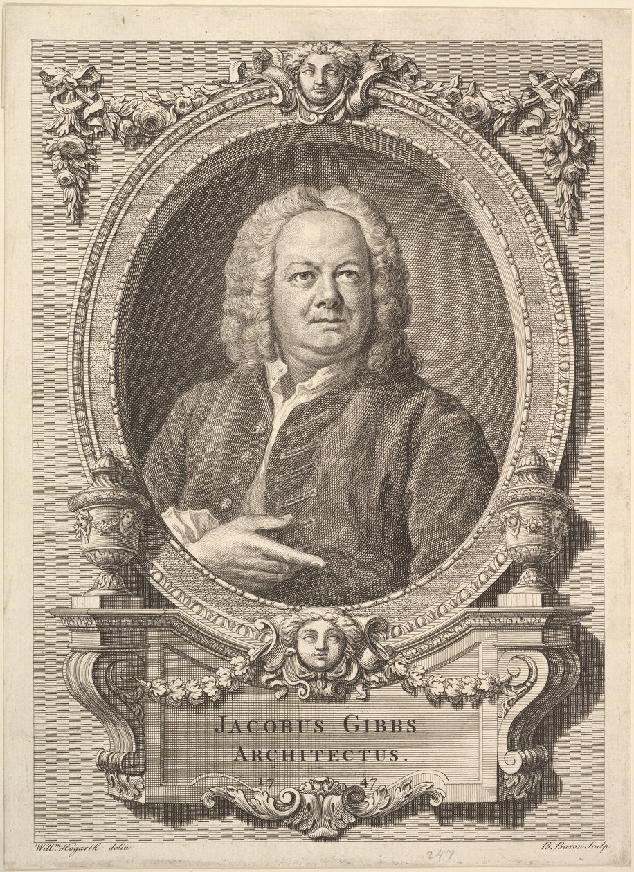 Jacobus Gibbs, Architekt, 1747 von Bernard Baron