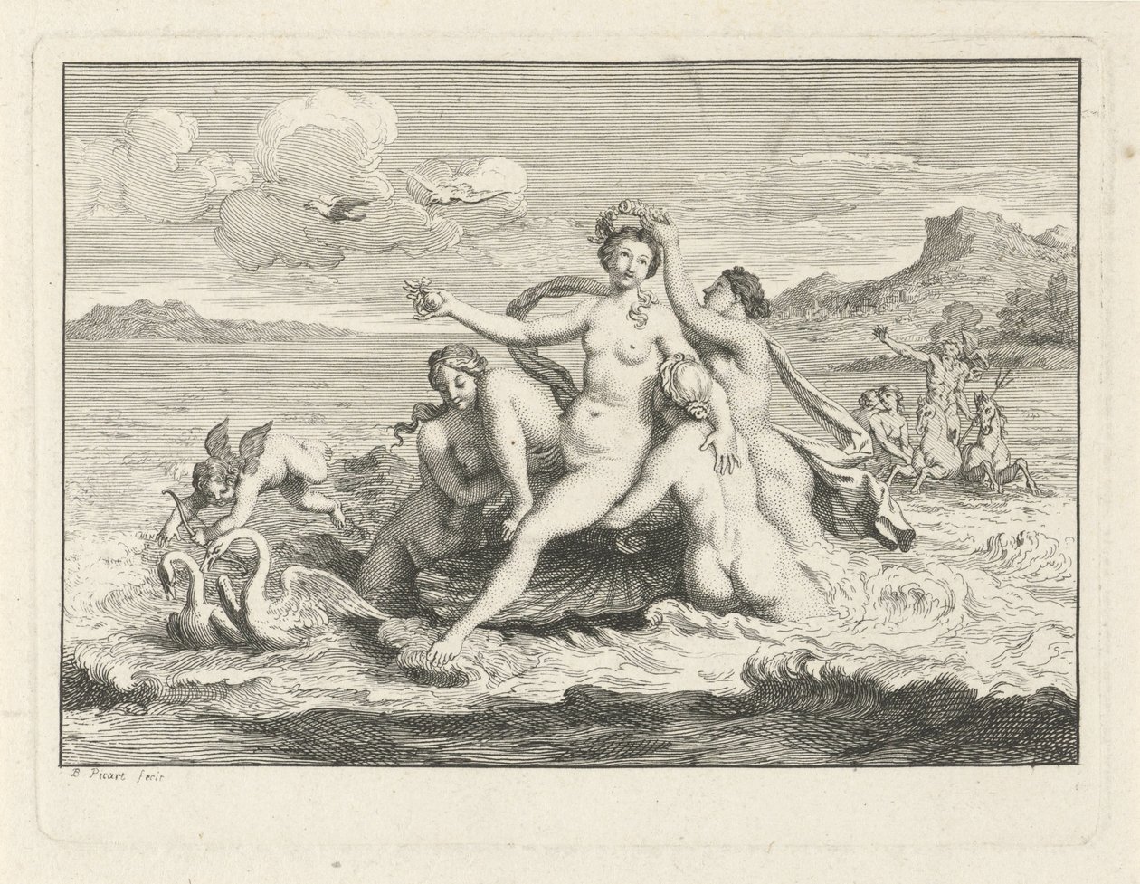 Die Geburt der Venus von Bernard Picart