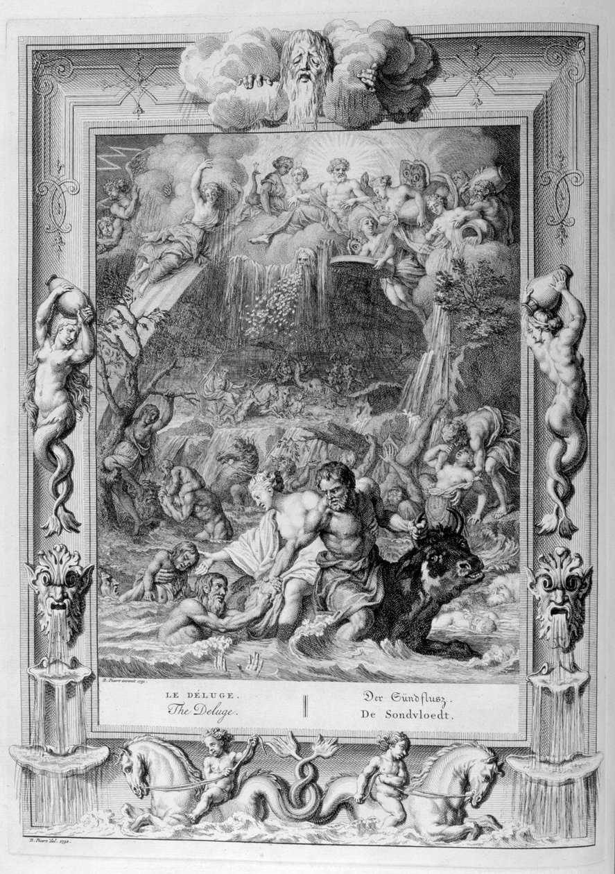 Die Sintflut, 1733 von Bernard Picart