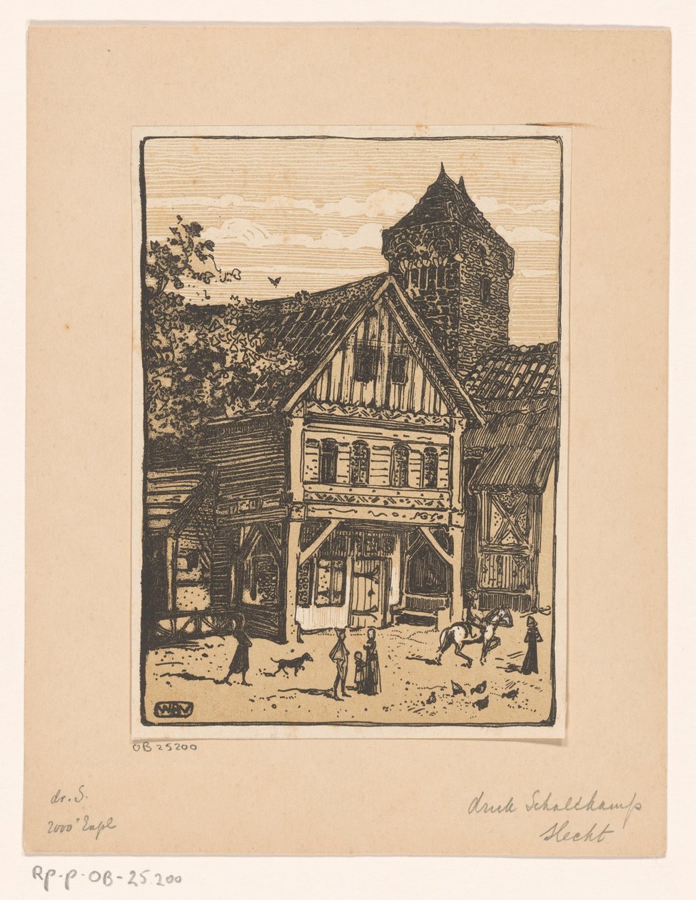 Holzhaus und Steinturm von Bernard Willem Wierink