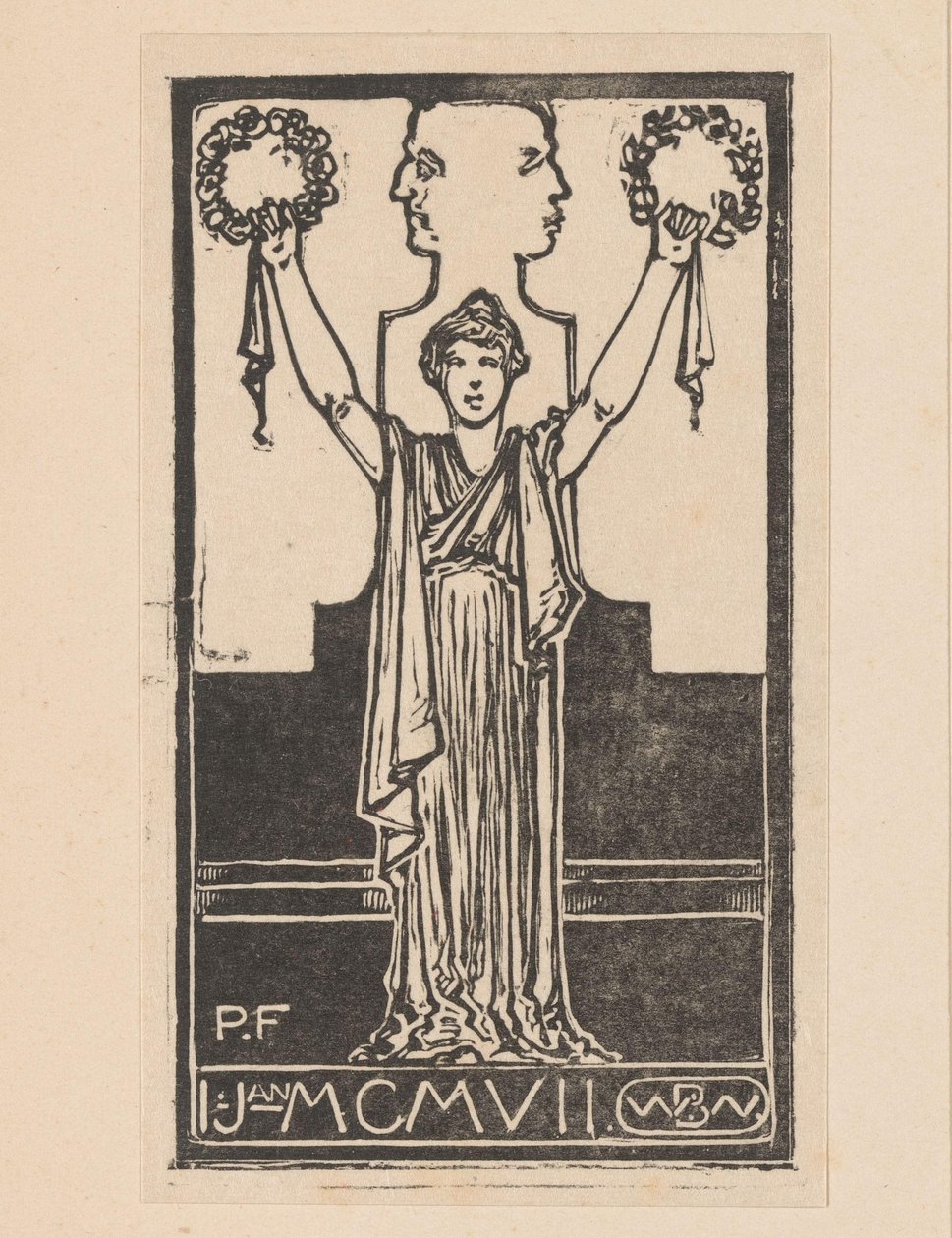 Frau in römischer Gewandung von Bernard Willem Wierink