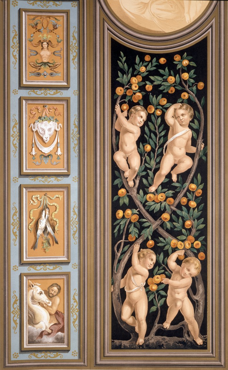 Fresko von Cupidos aus der Kirche St. Ambroglio, Mailand, aus 