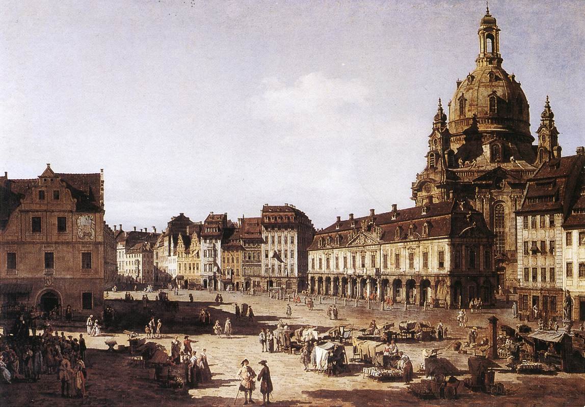 Neumarkt in Dresden von Bernardo Bellotto