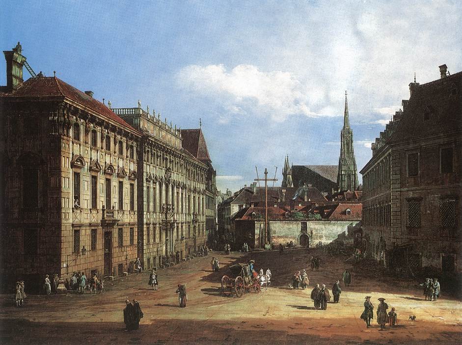 Wien, der Lobkowitzplatz von Bernardo Bellotto