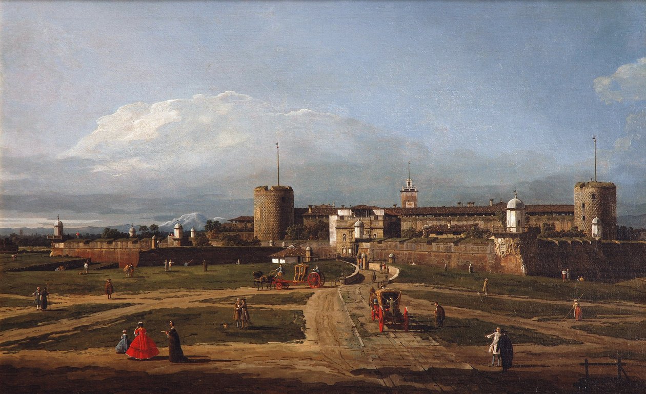 Das Castello Sforzesco in Mailand von Bernardo Bellotto