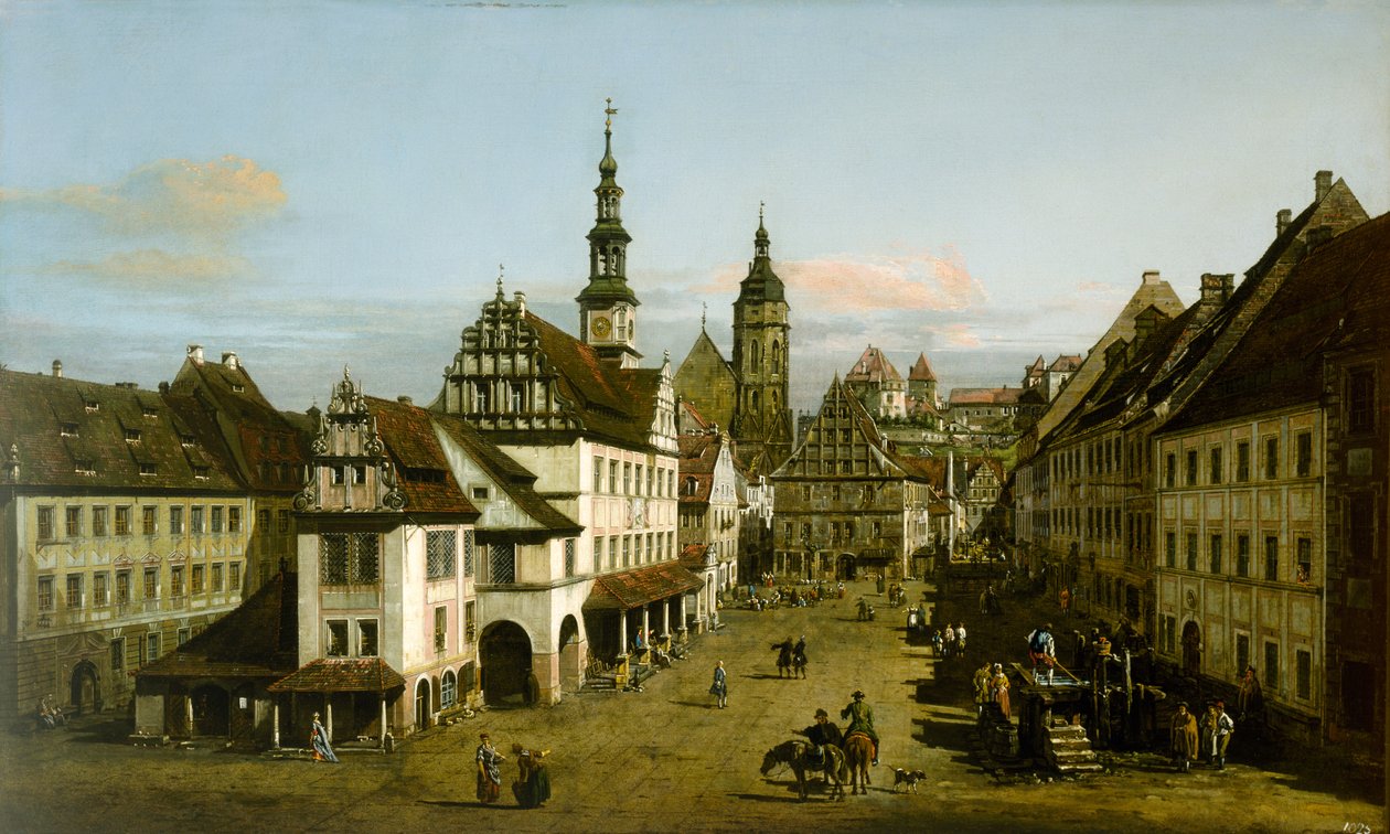 Der Marktplatz in Pirna, ca. 1764 von Bernardo Bellotto