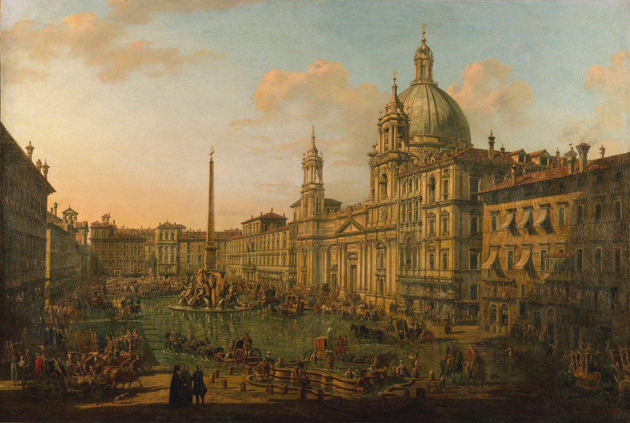 Die Piazza Navona in Rom von Bernardo Bellotto