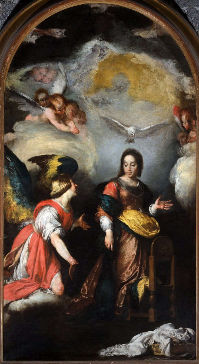 Die Heiligste Inkarnation (Unbefleckte Empfängnis), Altarbild von Bernardo Strozzi
