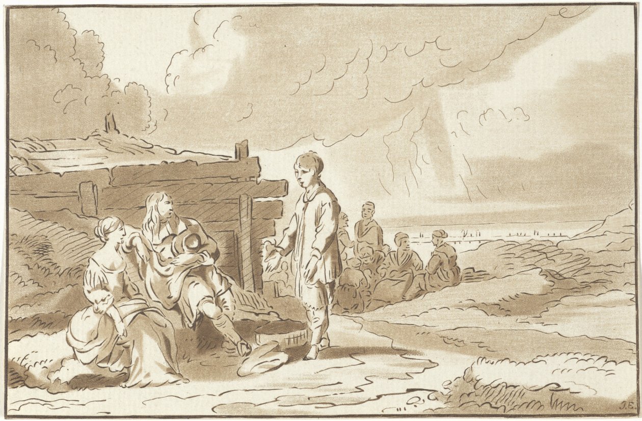 Gesellschaft in den Dünen von Bernhard Schreuder