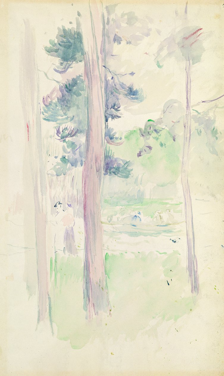 Kiefern am See, 1893 von Berthe Morisot