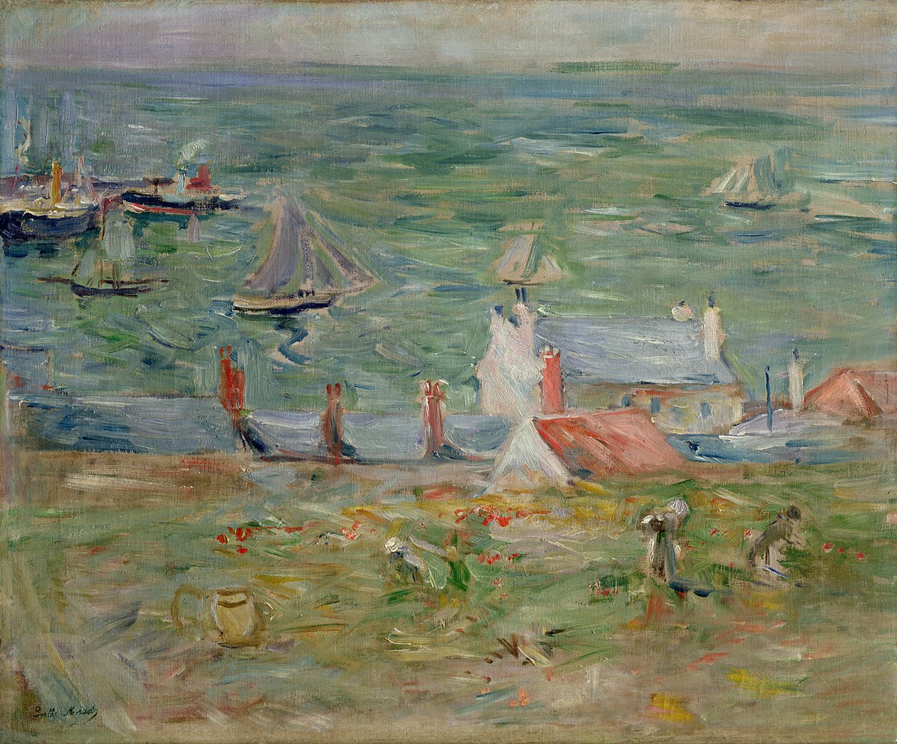 Der Hafen von Gorey auf Jersey, 1886 von Berthe Morisot
