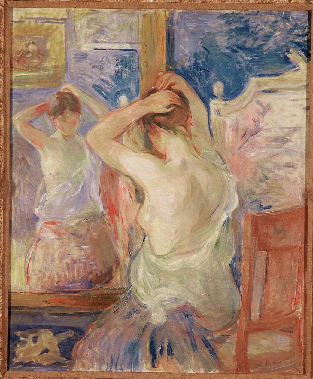 Vor dem Spiegel, 1890 von Berthe Morisot