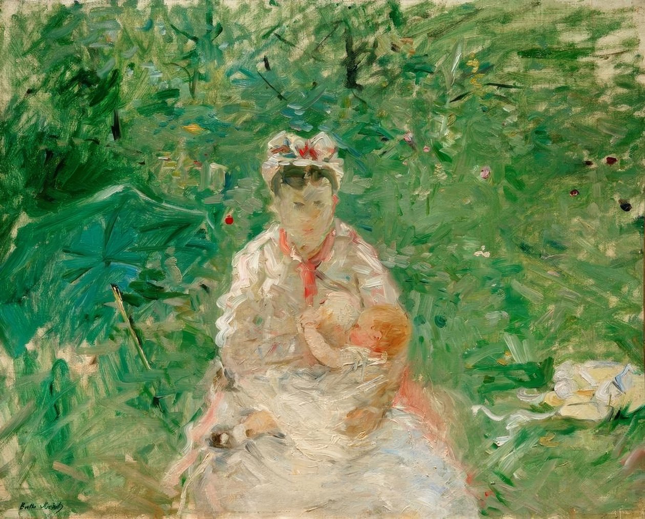 Amme und Baby von Berthe Morisot