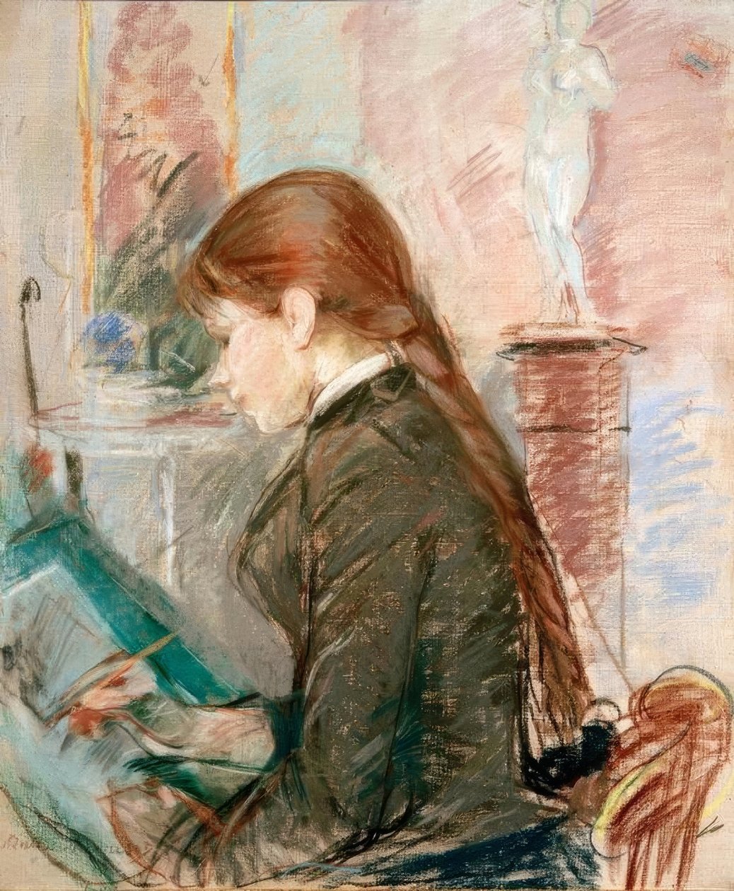 Paule Gobillard beim Zeichnen von Berthe Morisot