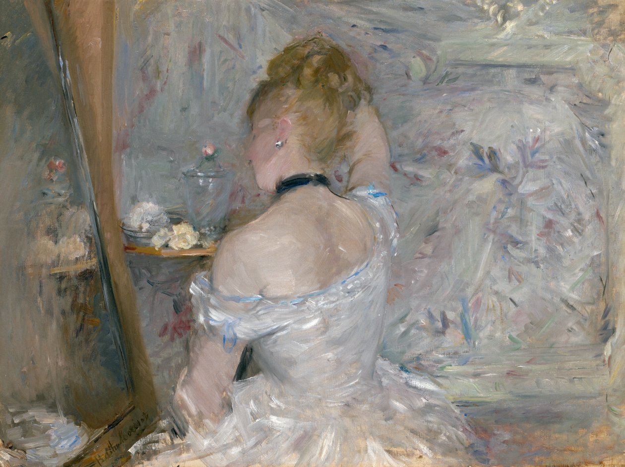 Frau bei ihrer Toilette von Berthe Morisot