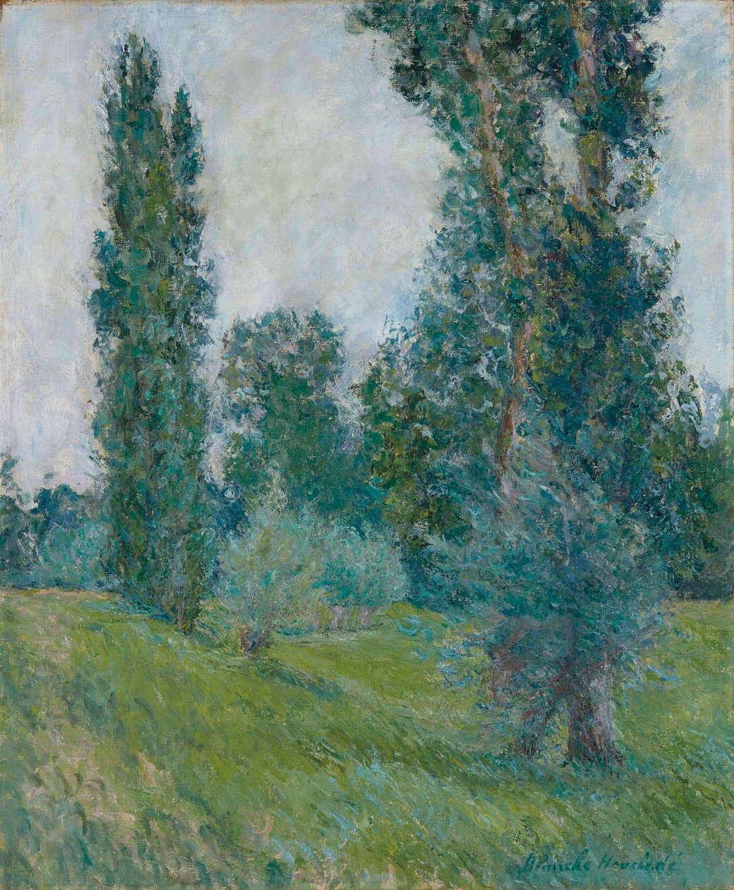 Landschaft mit Pappeln in Giverny von Blanche Hoschede Monet