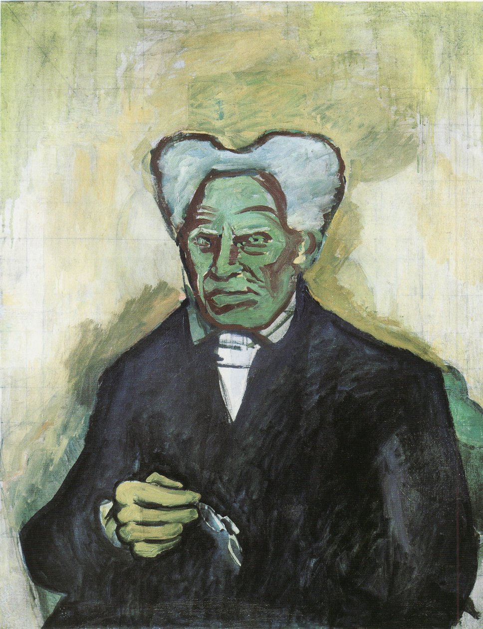 Porträt von Arthur Schopenhauer, 1908 von Bohumil Kubišta