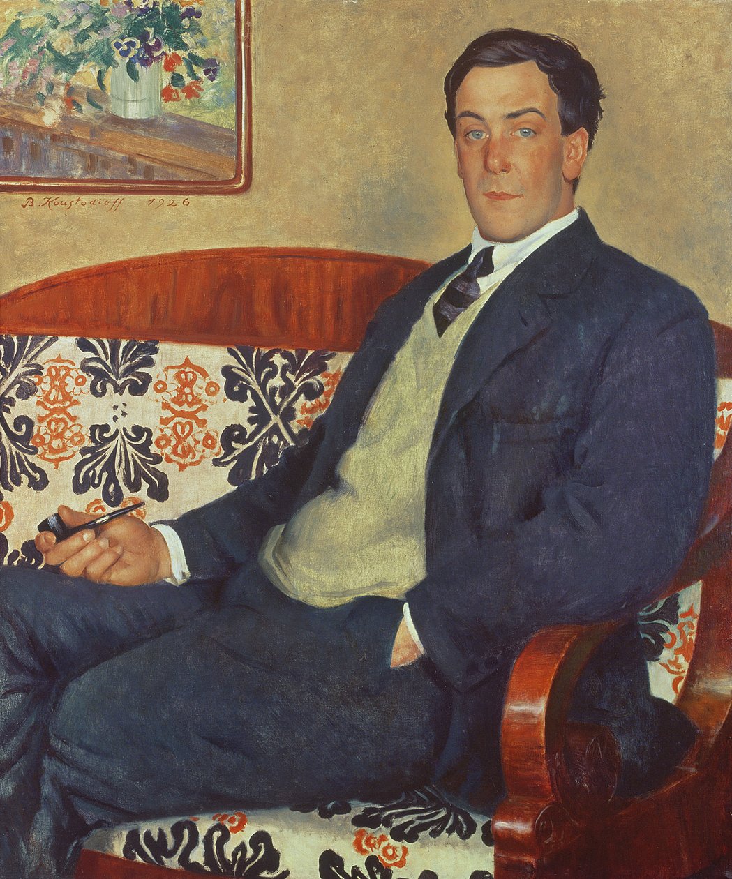 Porträt von Peter Kapitza (1894-1984) von Boris Mikhailovich Kustodiev