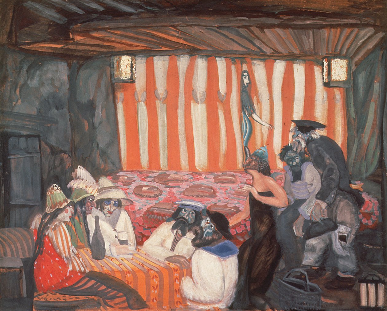 Kabarett II, 1918 von Boris Dmitrievich Grigoriev