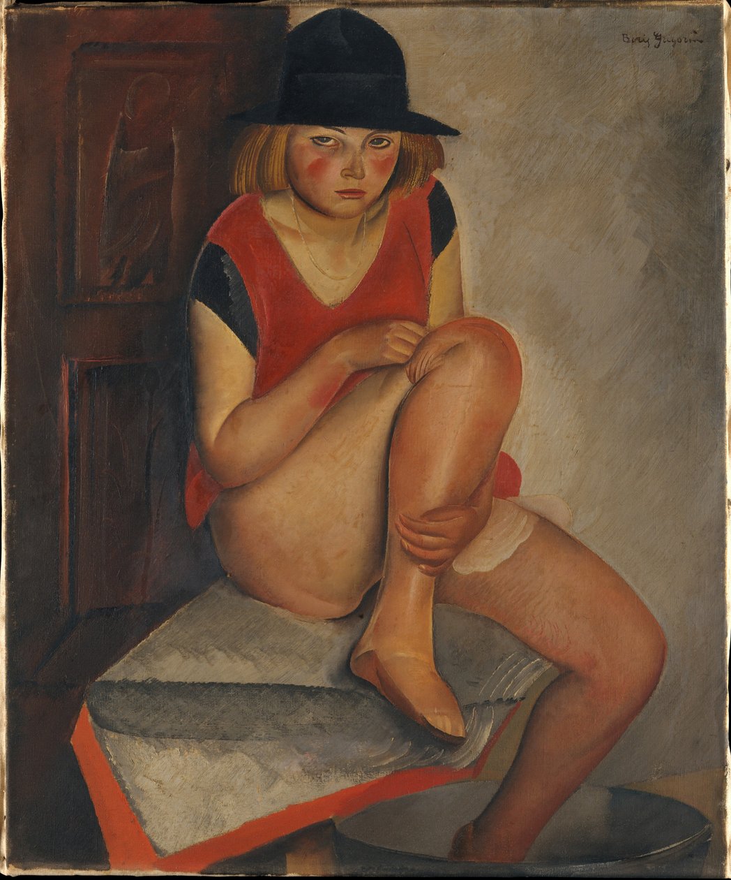 Das Modell, ca. 1926 von Boris Dmitrievich Grigoriev
