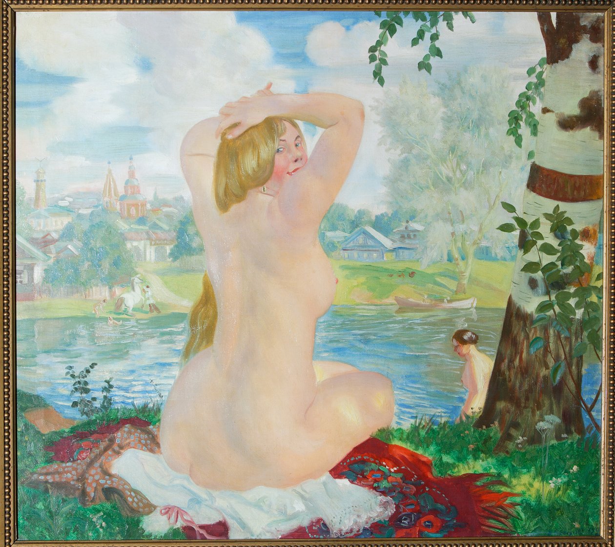 Ein Badender, 1921 von Boris Mikhailovich Kustodiev