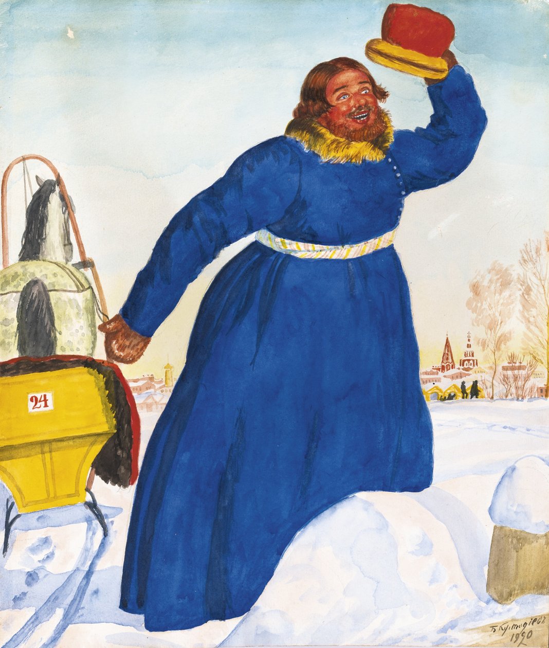 Kutscher, 1920 von Boris Mikhailovich Kustodiev