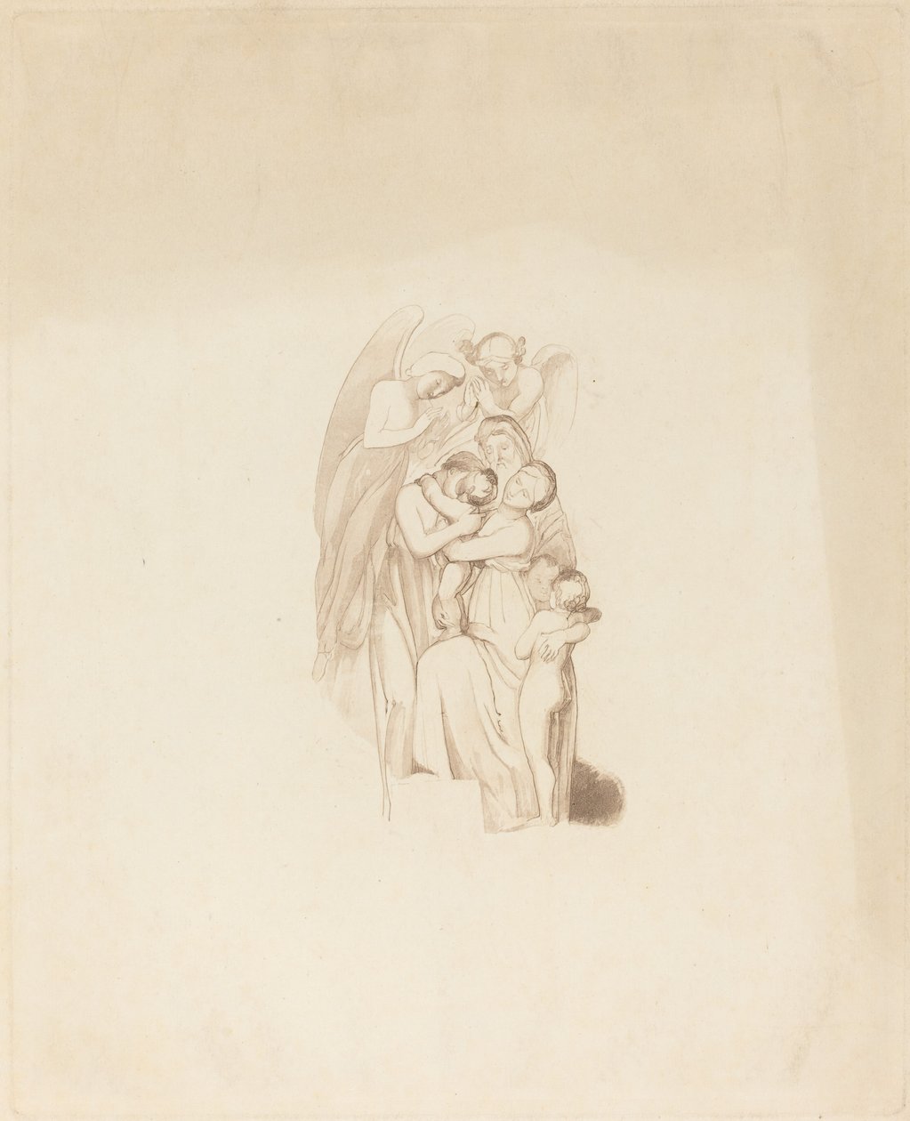 Heilige Familie mit Engeln von British 19th Century