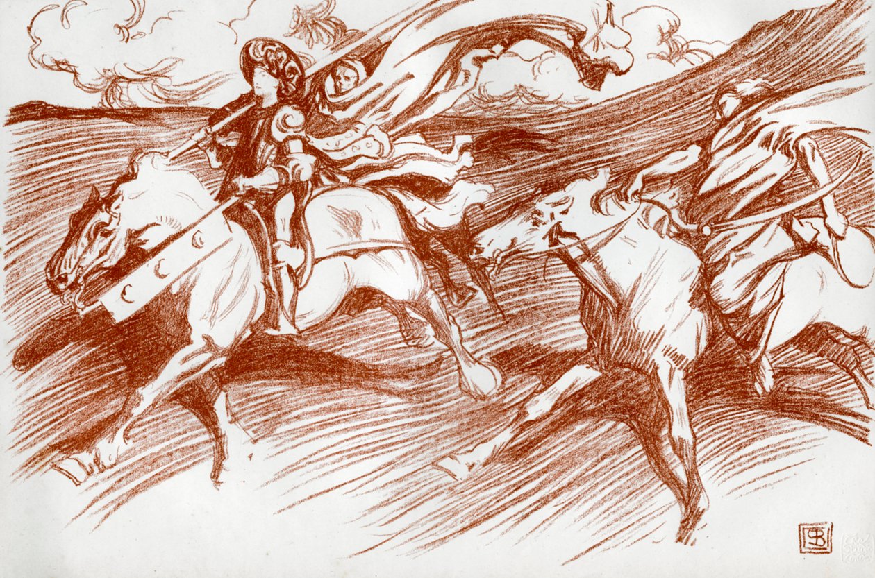 Der Ritter und seine Gefährten, 1898 von Byam Shaw