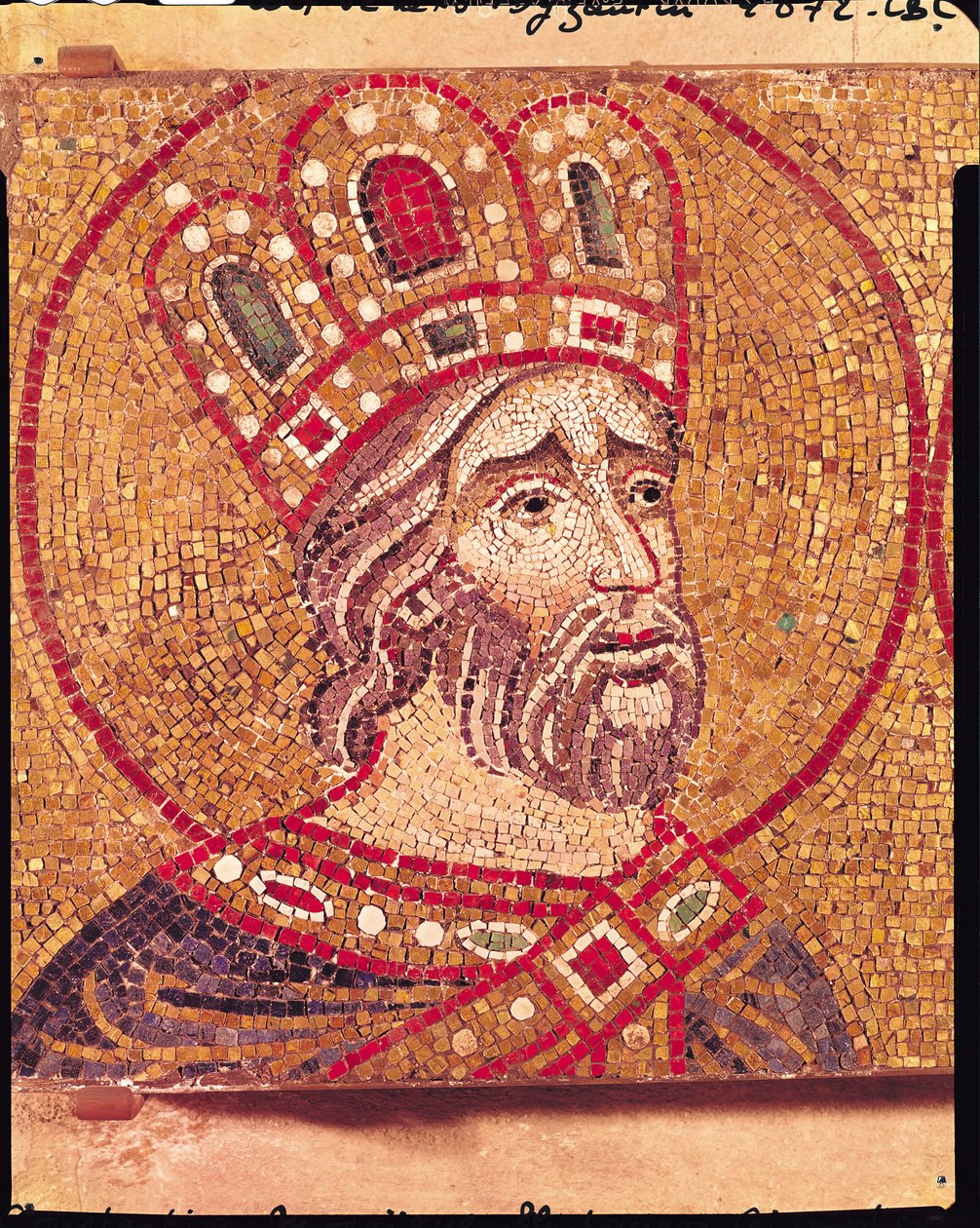 Kaiser Konstantin I. (ca. 274-337) der Große (Mosaik) von Byzantine