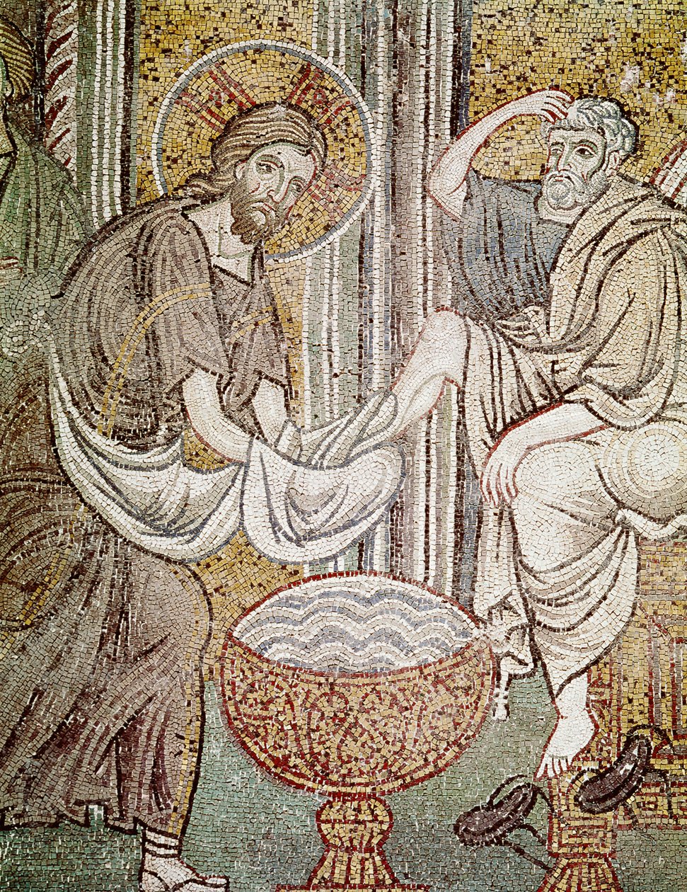 Jesus und St. Peter (Detail) von Byzantine School