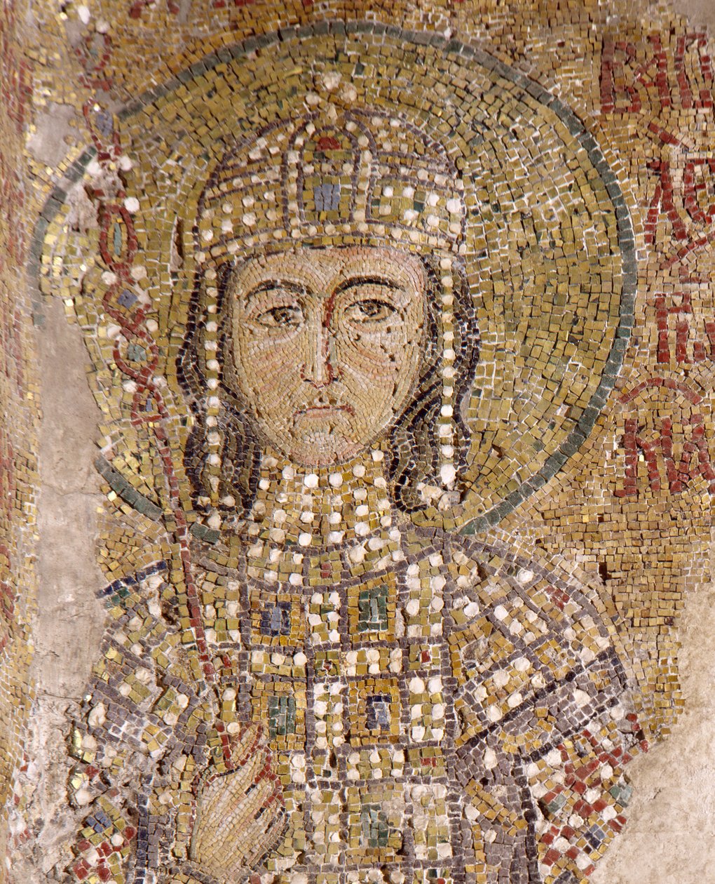 Alexios Komnenos in der Hagia Sophia (Mosaik) von Byzantine