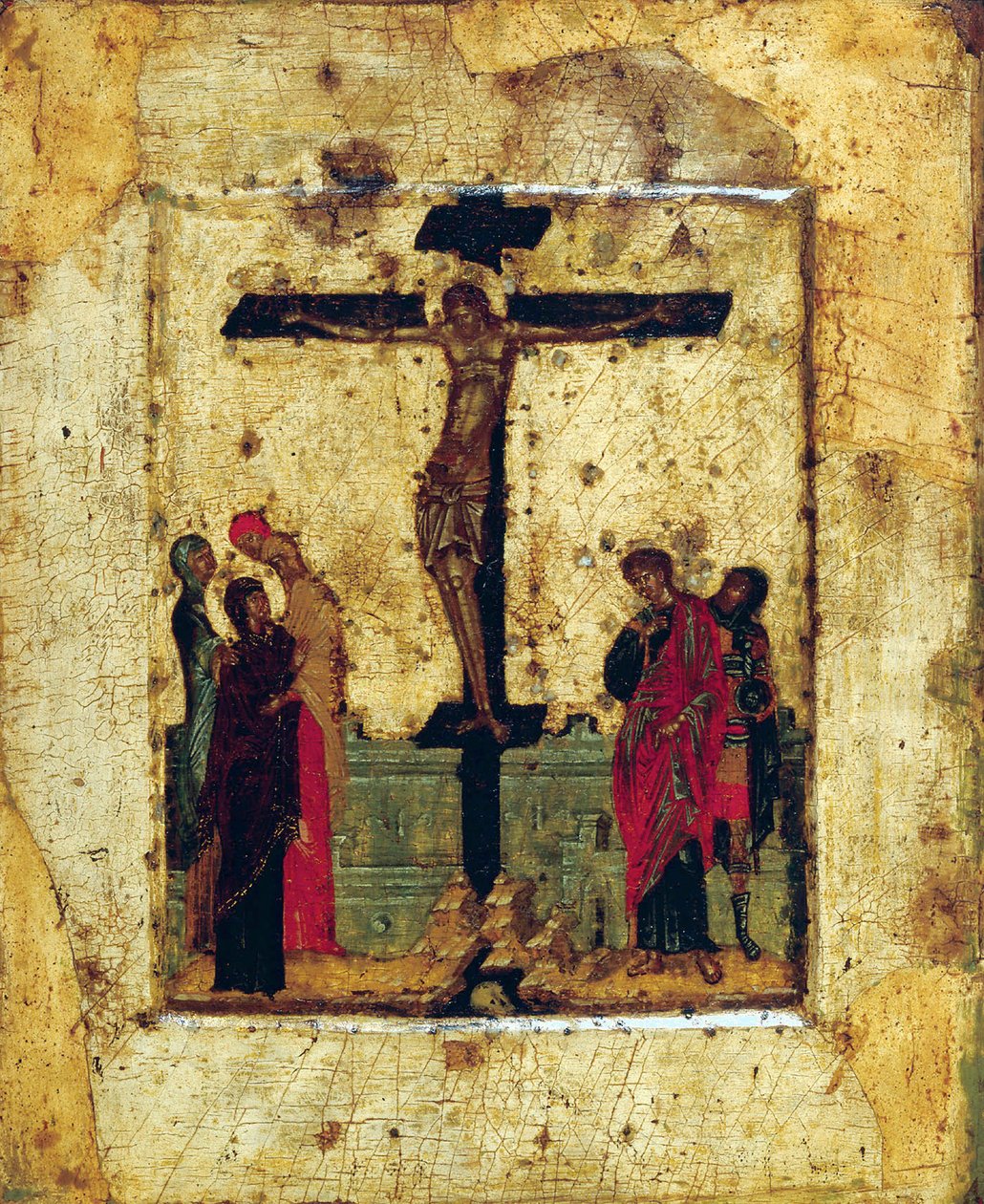 Die Kreuzigung von Byzantine icon.