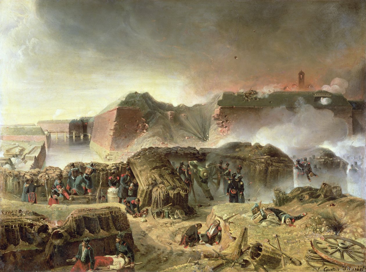 Belagerung von Antwerpen, 23. Dezember 1832 von C. Courtois d