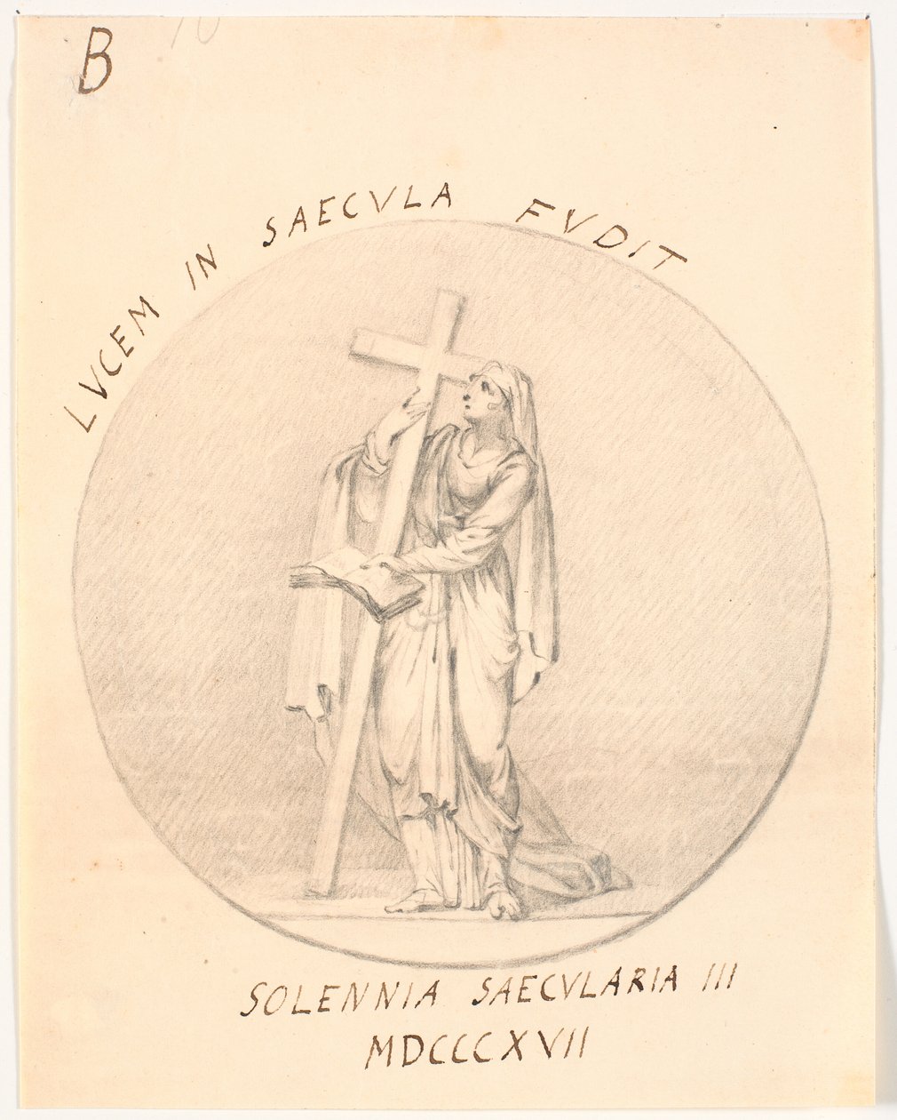 Medaillon mit allegorischer Frauenfigur von C.A. Lorentzen