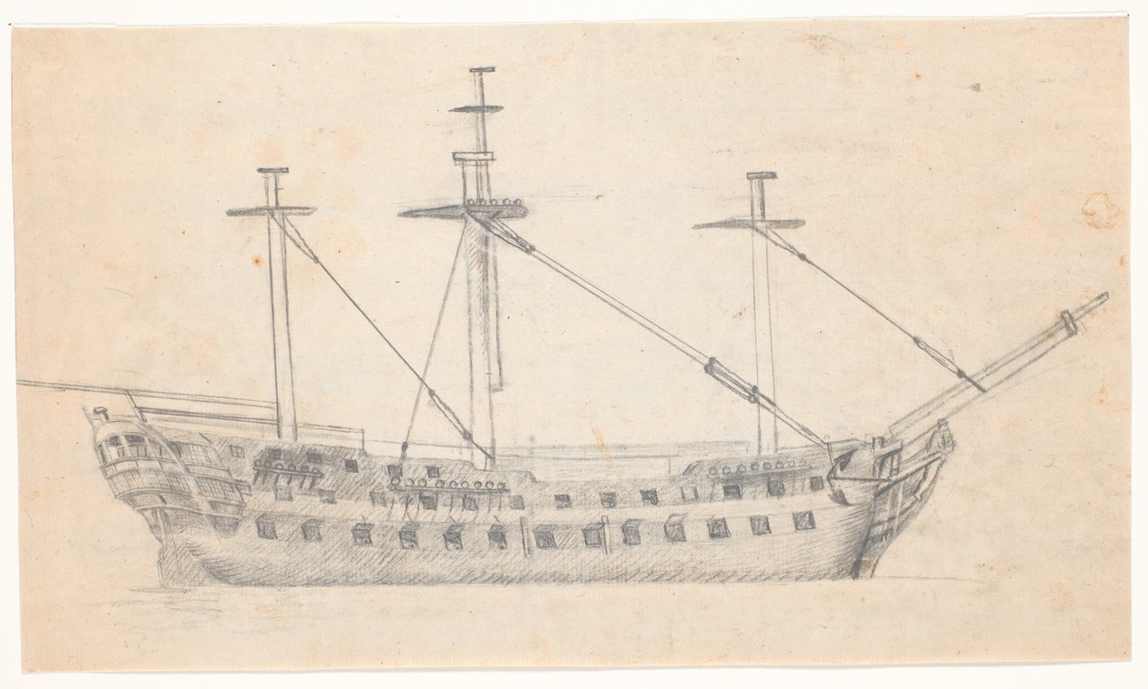 Schlachtschiff. Zweidecker von C.A. Lorentzen