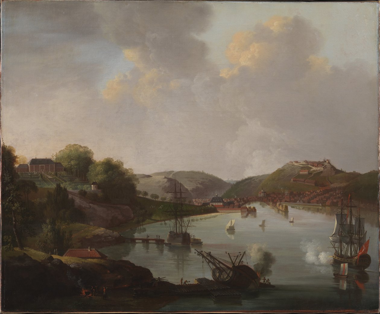 Aussicht über Frederikshald in Norwegen von C.A. Lorentzen