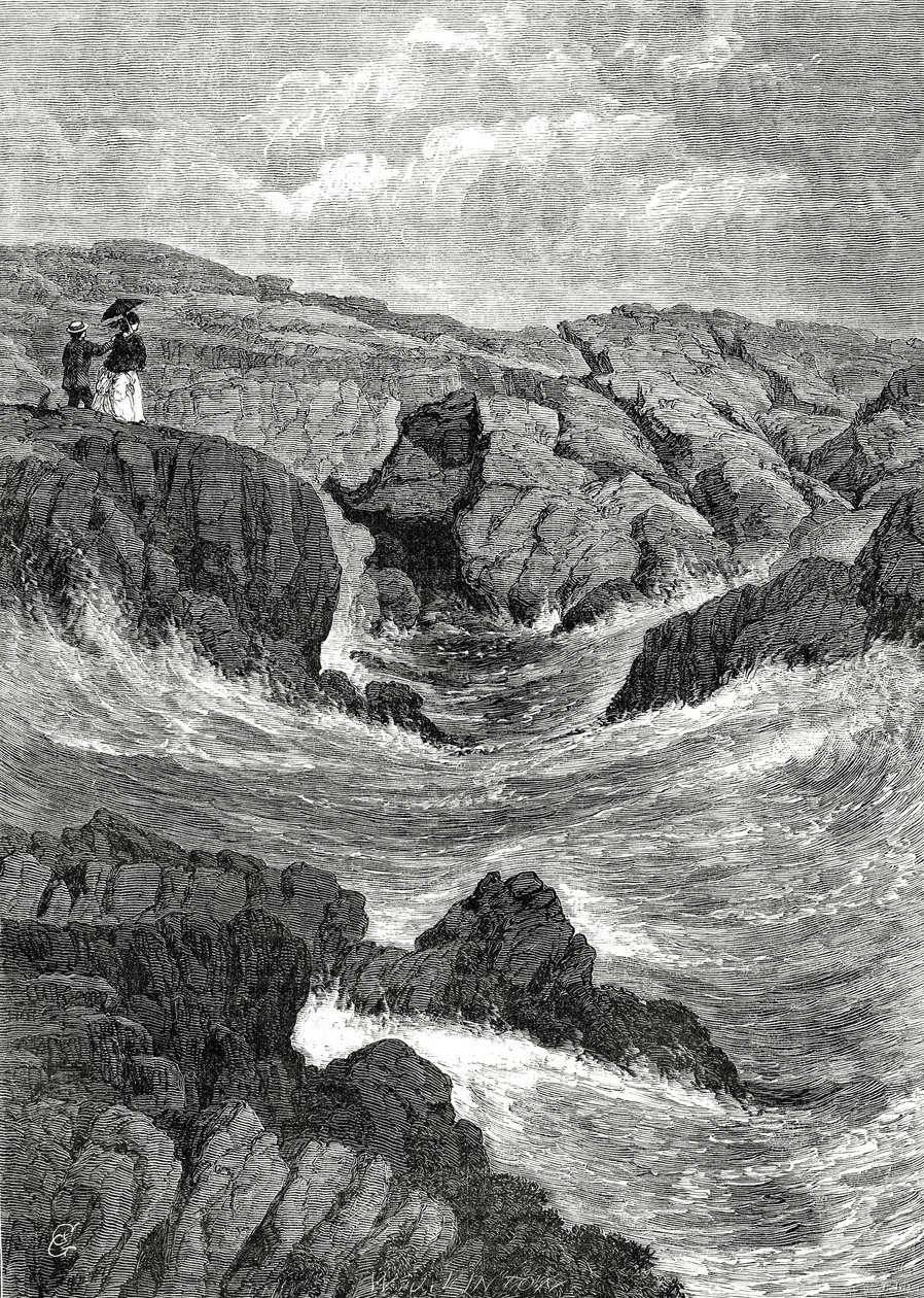 Die Spouting Cave, Newport, Rhode Island, USA, 4. Mai 1872 von C.G. Griswold