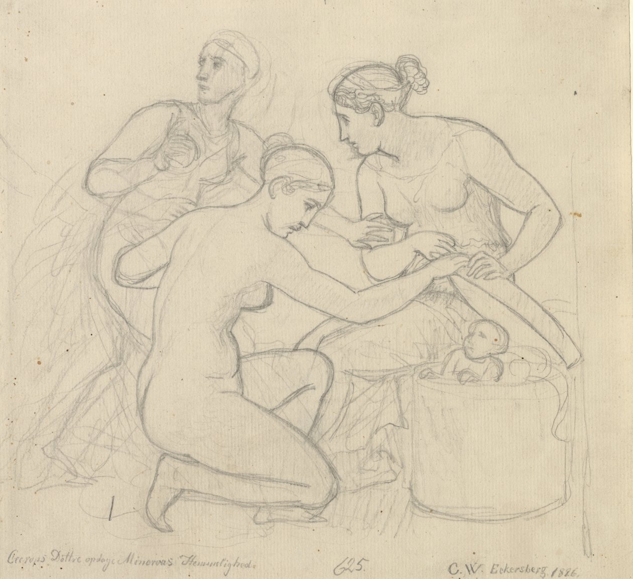 Die Töchter des Cecrops enthüllen Minervas Geheimnisse von Christoffer Wilhelm Eckersberg