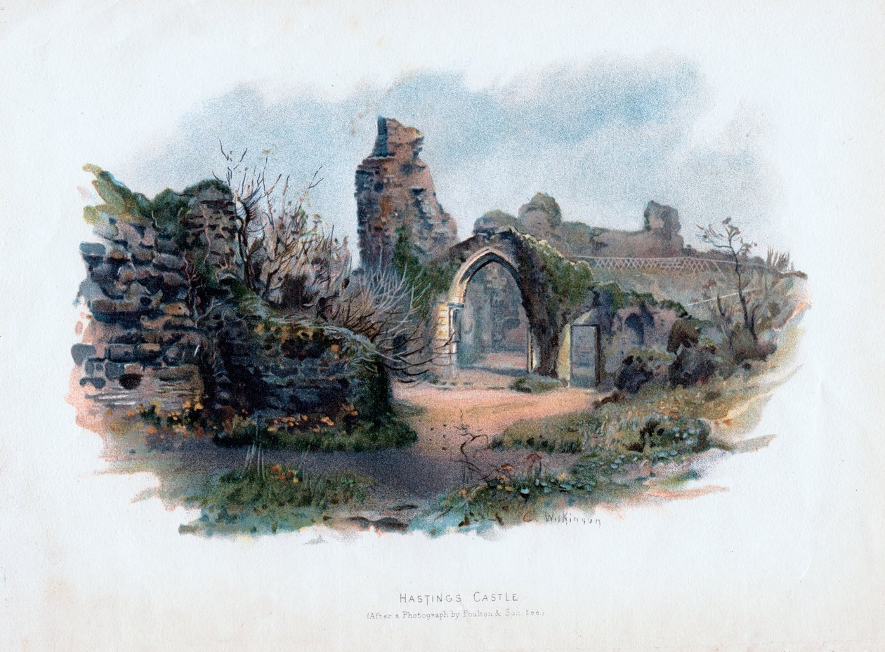 Hastings Castle, Sussex von C. Wilkinson