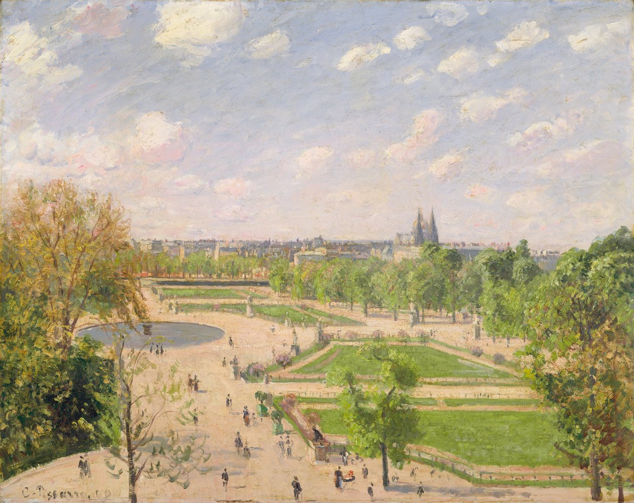 Der Garten der Tuilerien an einem Frühlingsmorgen von Camille Jacob Pissarro