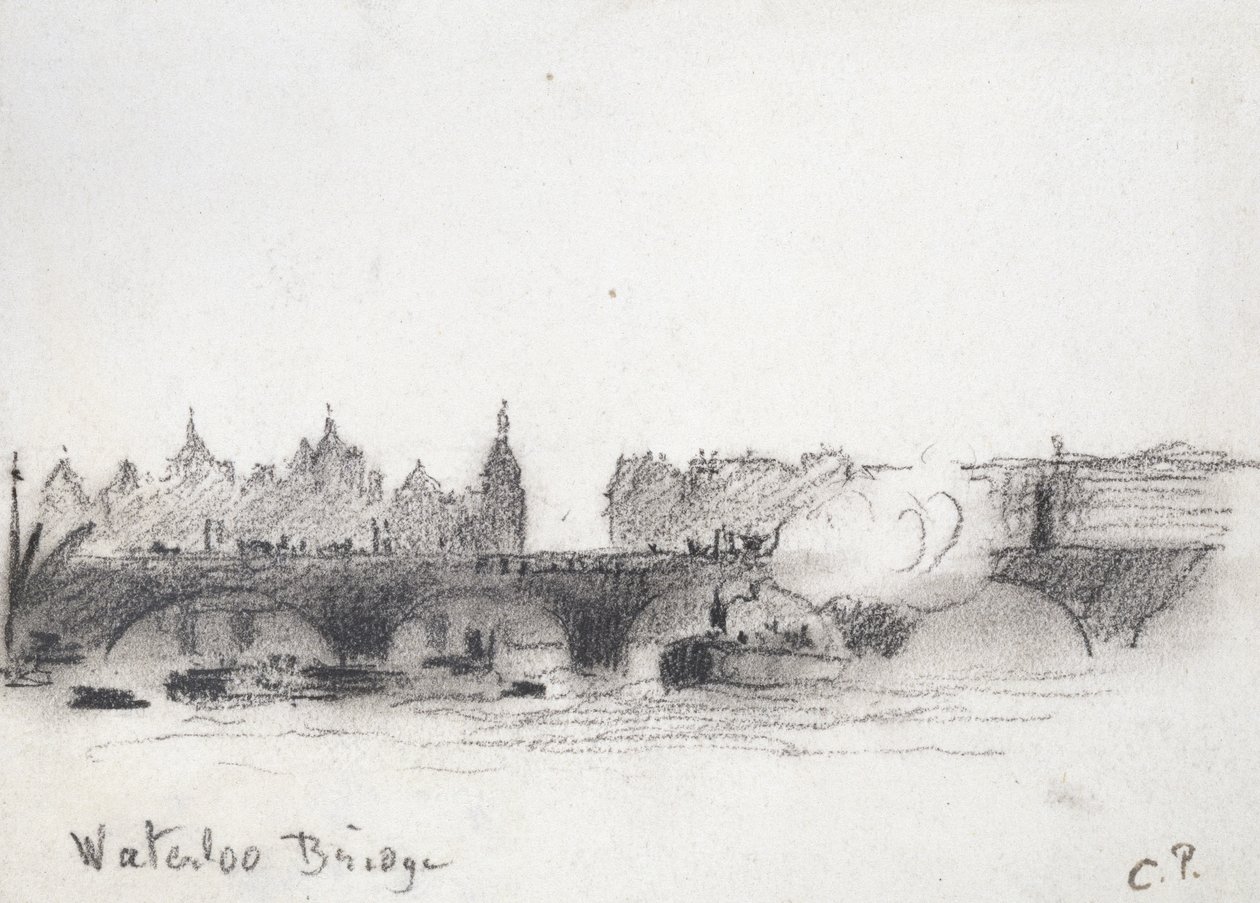 Studie der Waterloo-Brücke von Camille Jacob Pissarro