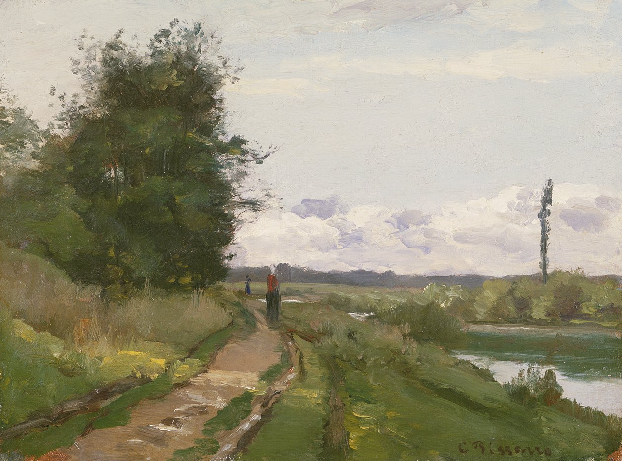 Die Ufer der Seine bei Bougival, 1864 von Camille Jacob Pissarro